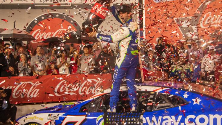Daniel Suárez wins rain-shortened Coca-Cola 600 with pit road gamble