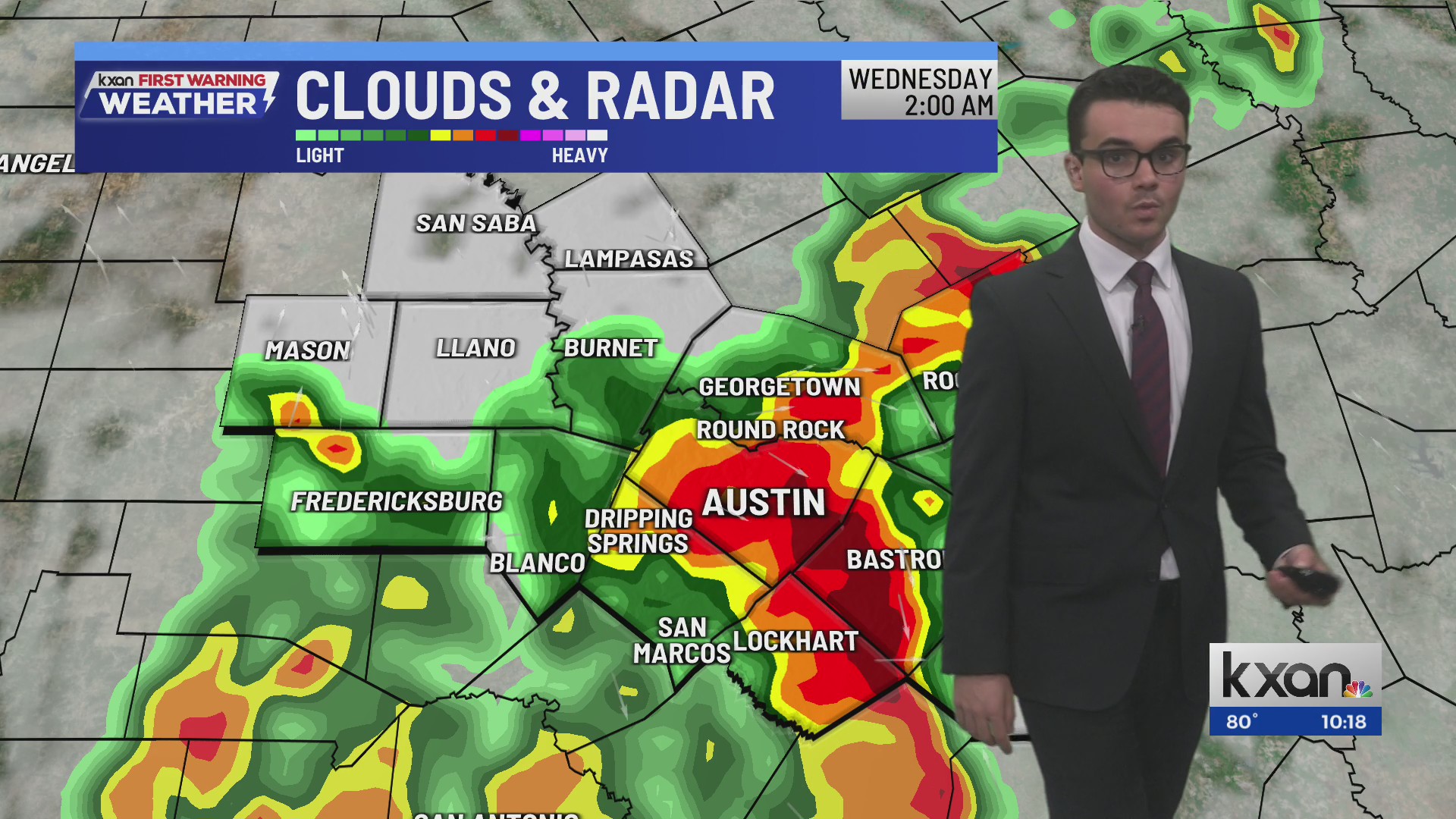 Few showers tomorrow, steady rain possible mid-week | KXAN weather ...