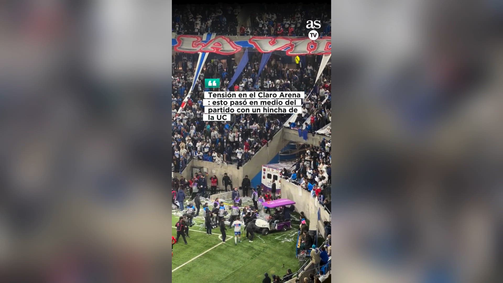 Tensión en el Claro Arena: un hincha de la UC se descompensa y esto ocurre