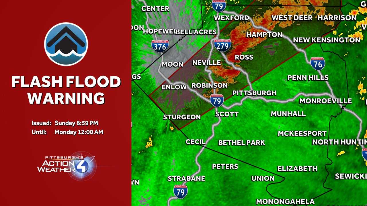 Flash Flood Warning in effect for parts of Allegheny and Butler County
