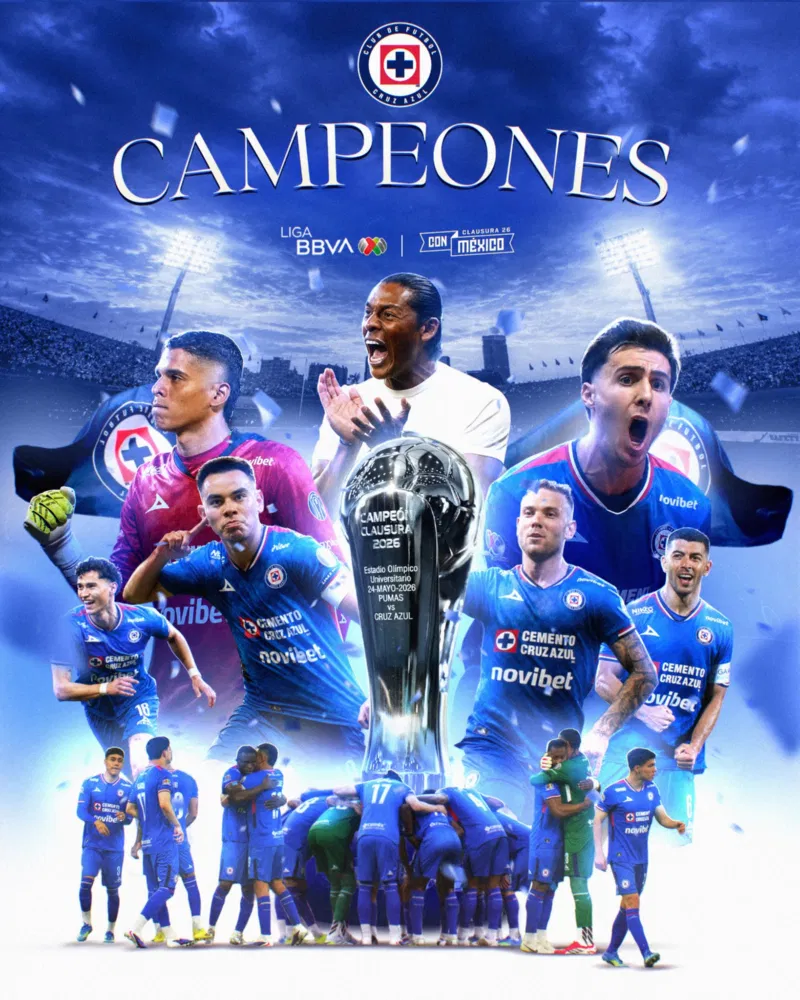 Cruz Azul se impone a los Pumas y se proclama campeón del Clausura 2026 ...