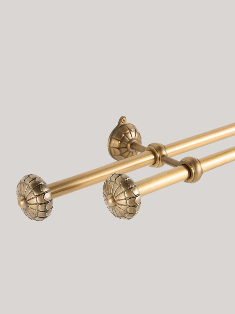 Design-y double curtain rods do the hard work for you