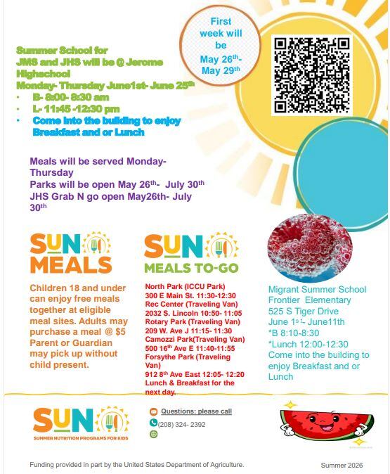 School district summer meal site opens this week