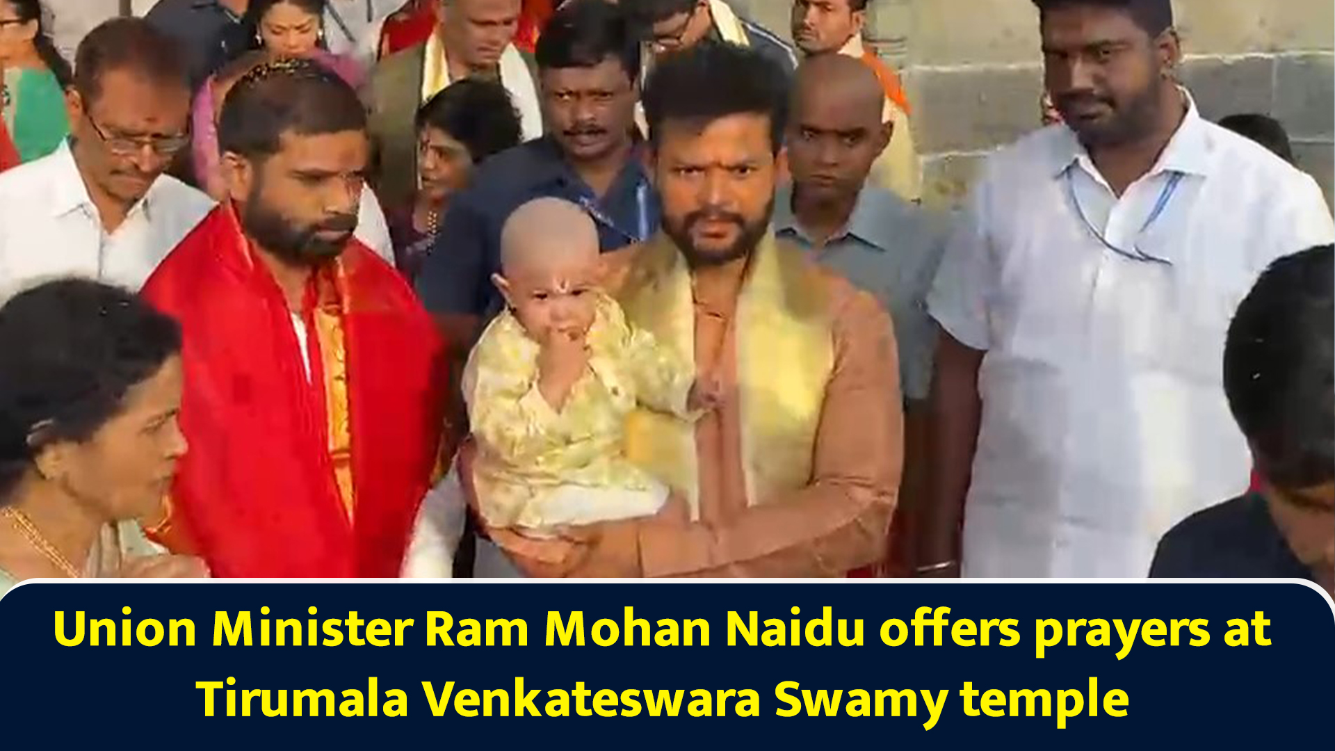 Union Minister Ram Mohan Naidu offers prayers at Tirumala Venkateswara ...