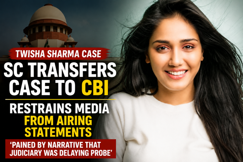 Pained by narrative of delayed probe: SC hands over Twisha Sharma case ...