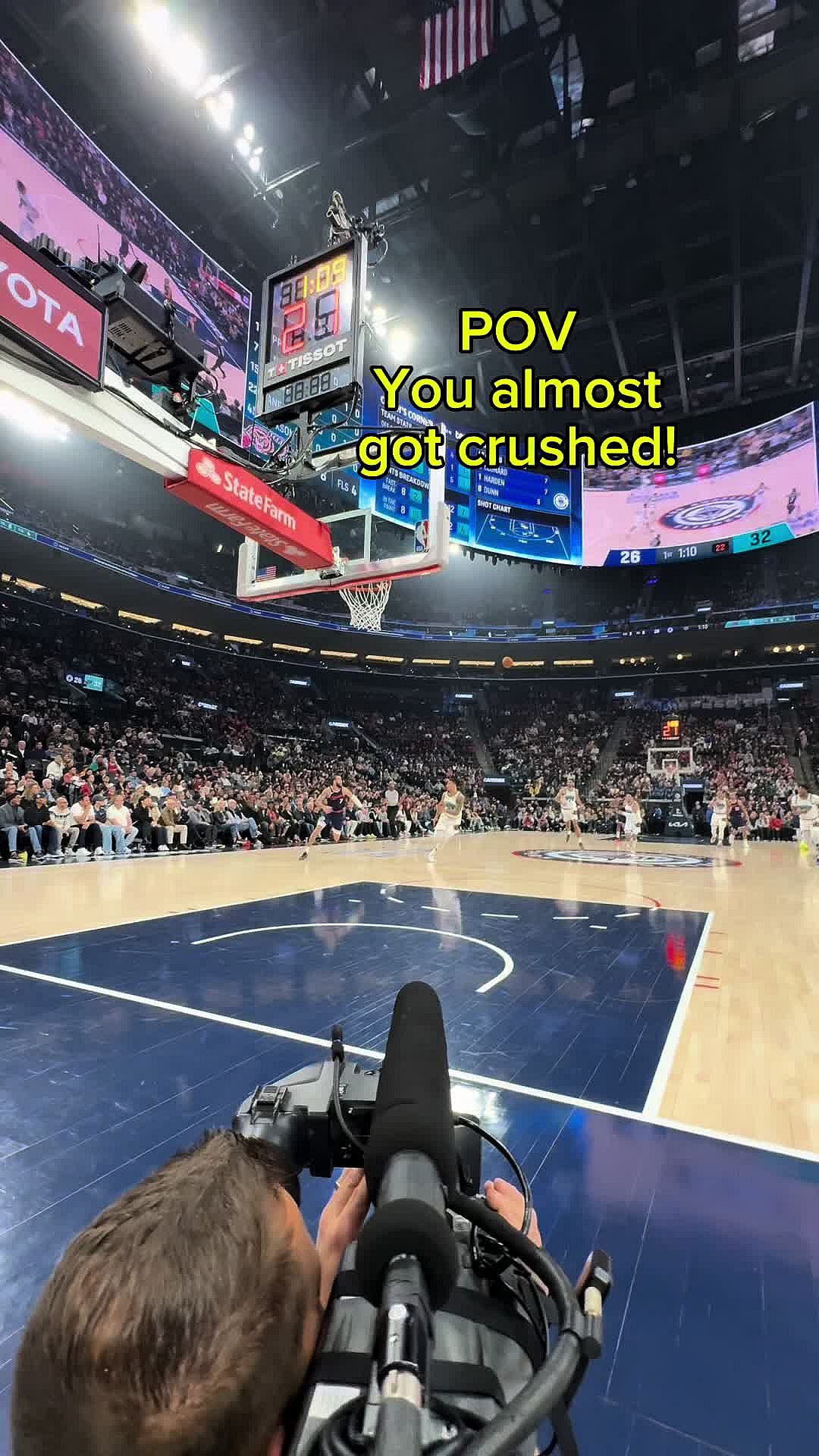 POV, you almost got crushed by NBA players