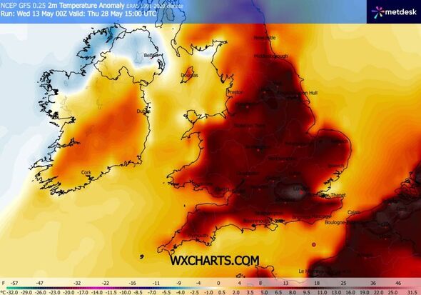 UK weather maps show 27C heat surge in days as 20 counties hit - full list
