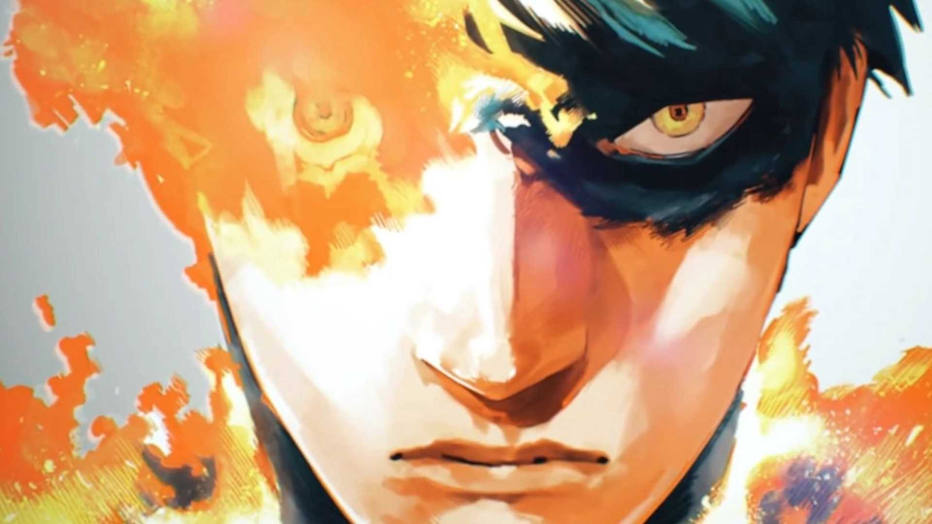 Fire Punch's Agni, using his fire affliction and regenerative blessing manga