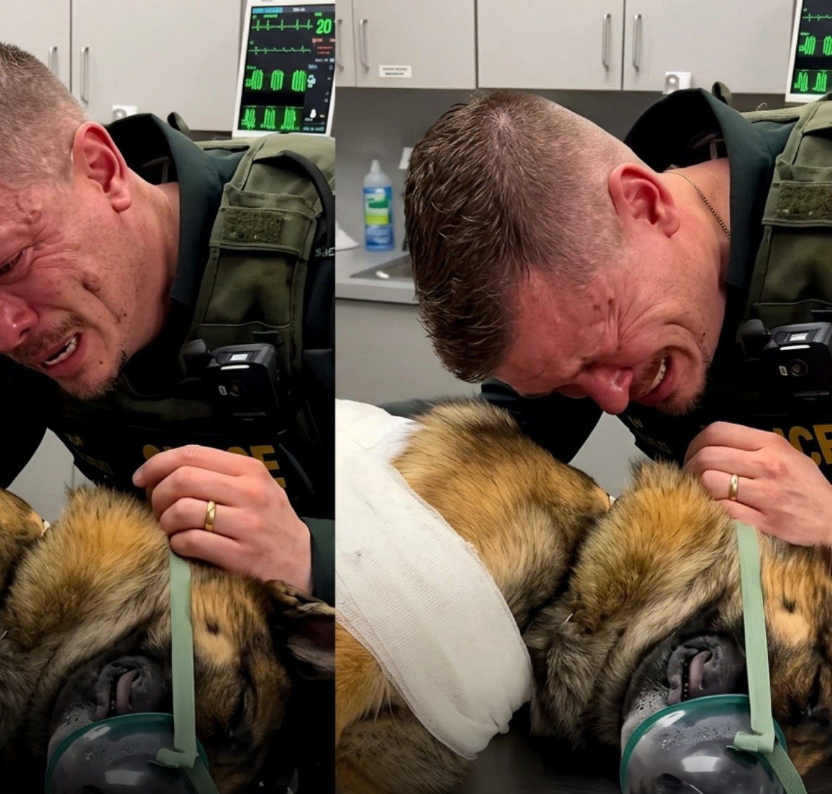 Titan protegge il poliziotto Lawson: la storia del cane K9 diffusa online