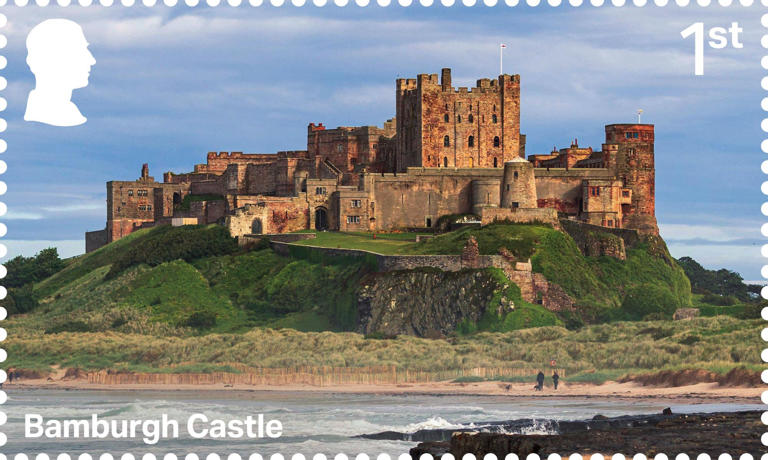 Bamburgh Castle featured on new Royal Mail stamps celebrating UK castles