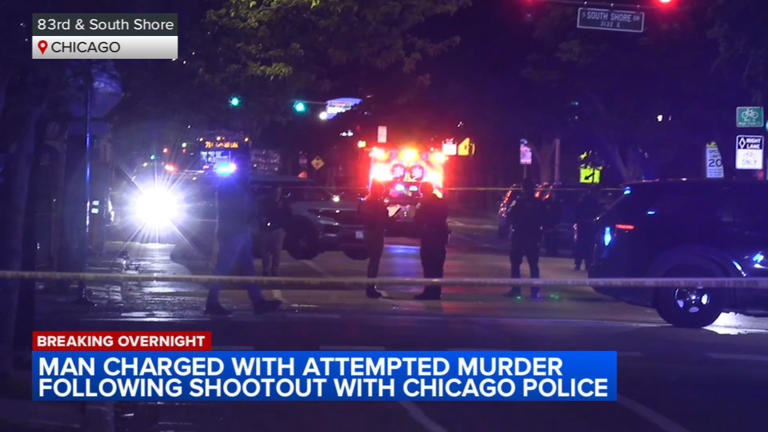 Man charged with attempted murder following shootout with Chicago ...