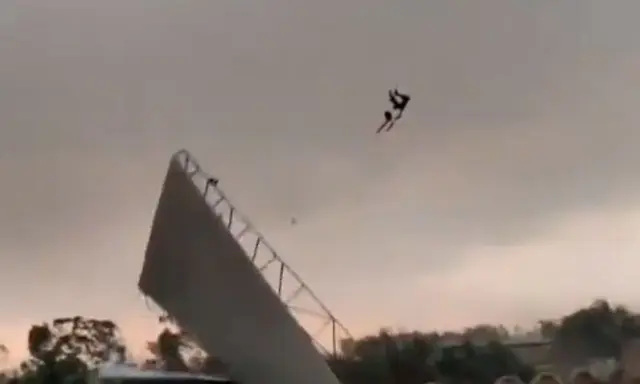 UP storm horror: Man swept high into the air during powerful windstorm ...