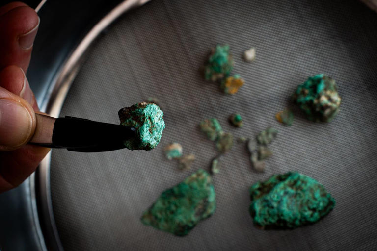 Deep in a remote mountain cave, prehistoric people were mining a ...