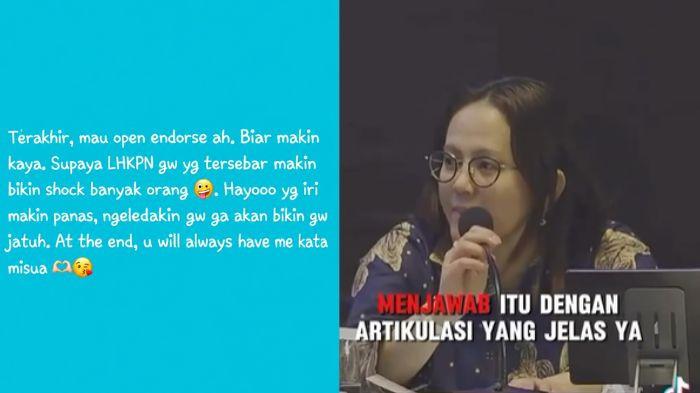 VIRAL DI MEDSOS - Foto Indri Wahyuni sang juri di Lomba Cerdas Cermat yang membuat netizen makin geram, Rabu (13/5/2026). (Kompas.com/Thread @roadtoptn)