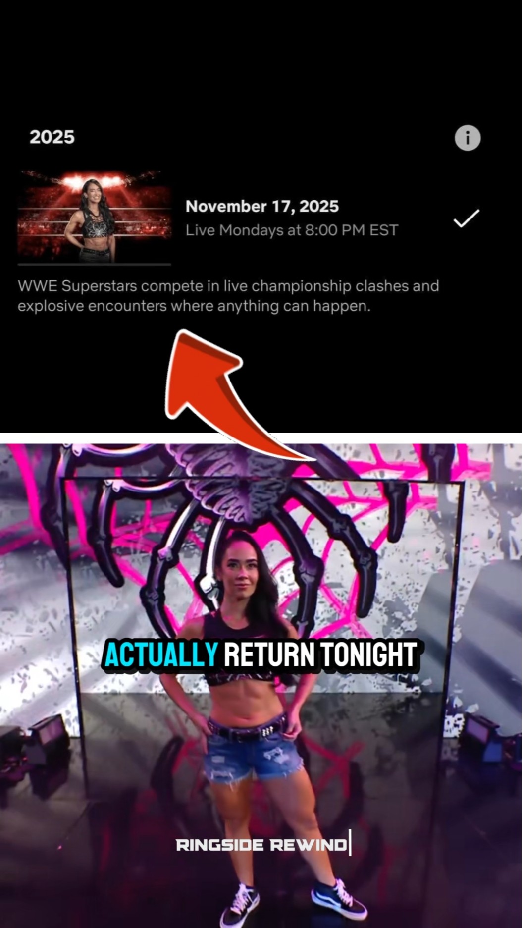 AJ Lee returning tonight?