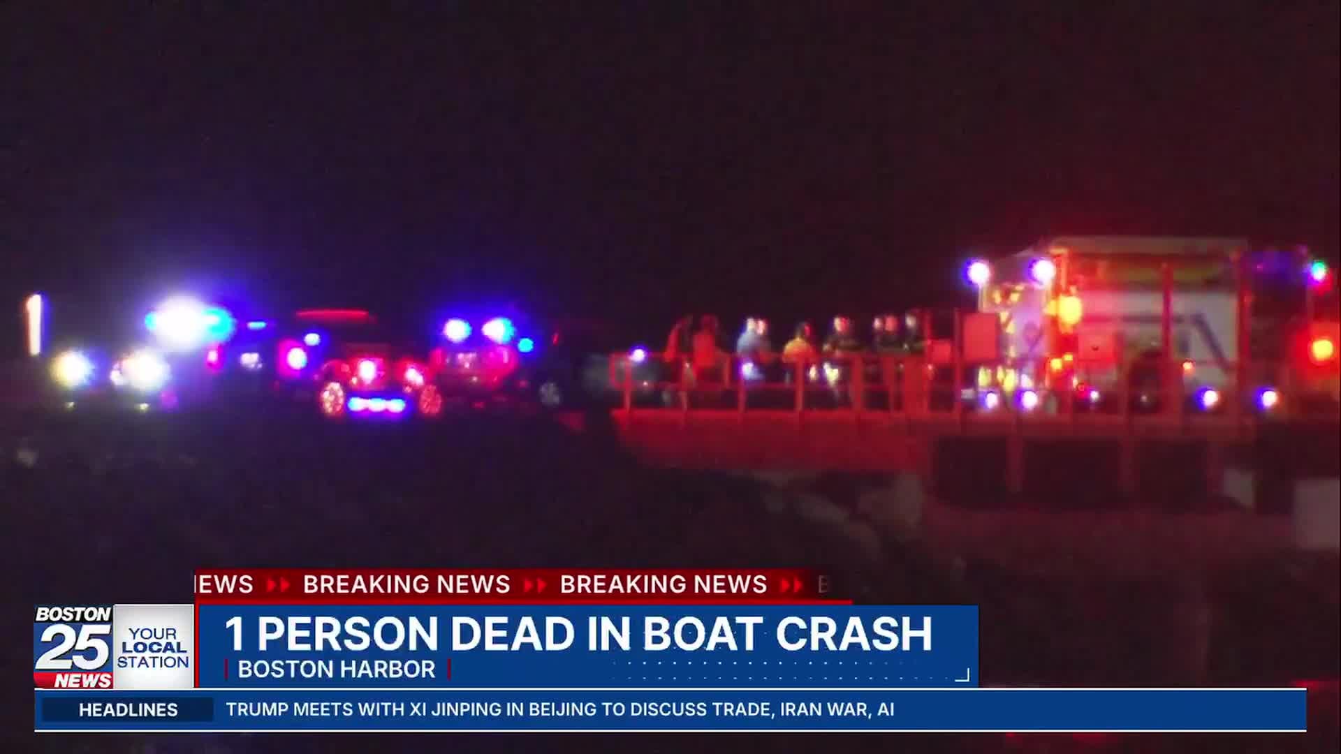 1 dead, 3 hospitalized after boat crash in Boston Harbor near Logan Airport