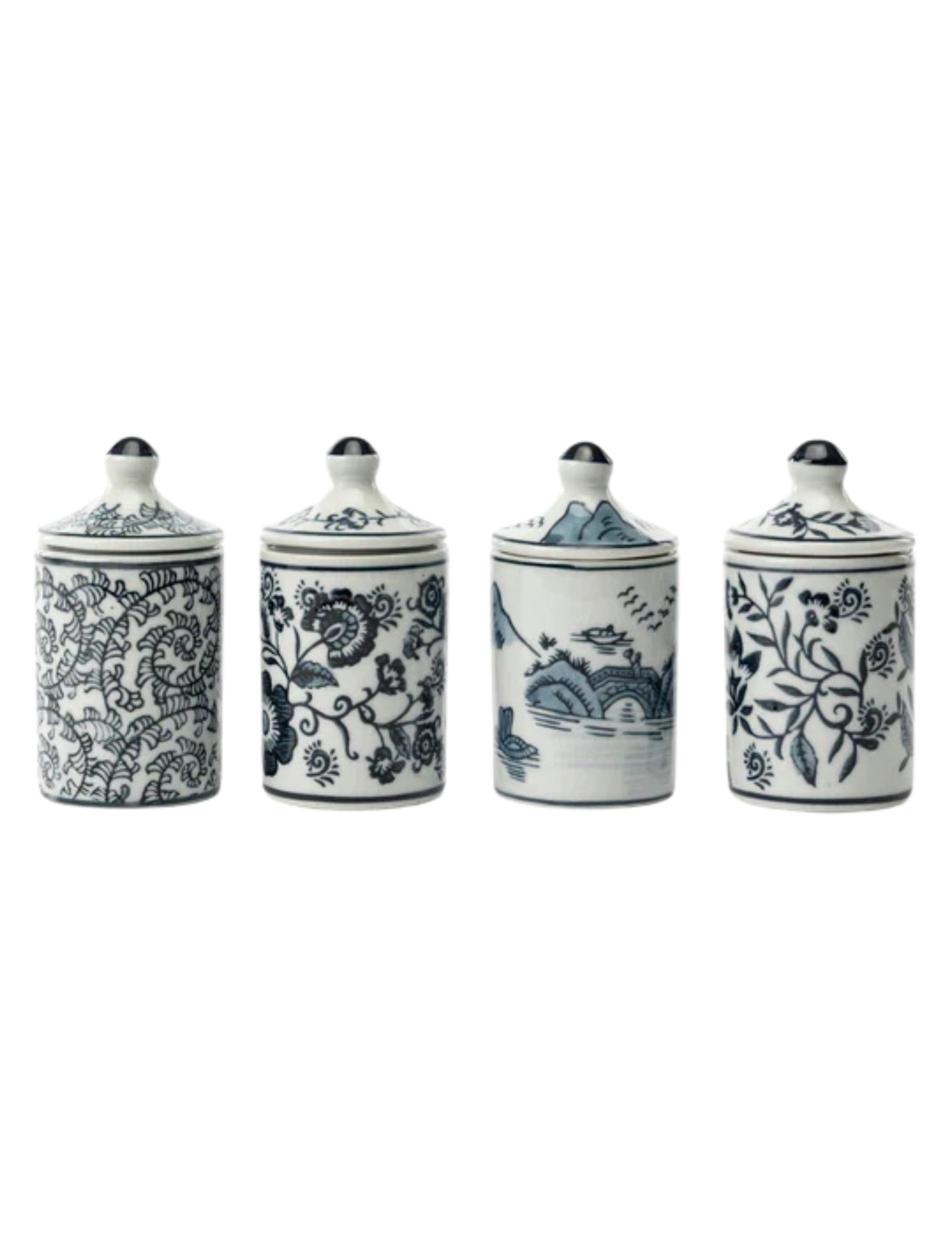 McGee & Co., Hand-Painted Spice Jars (set of 4)