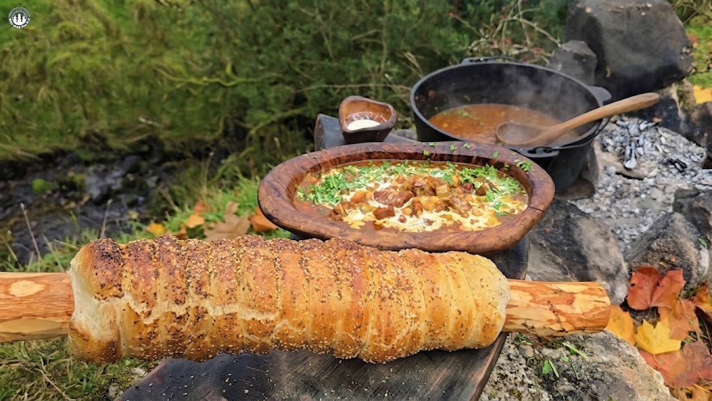 This is what primitive comfort food looks like over fire