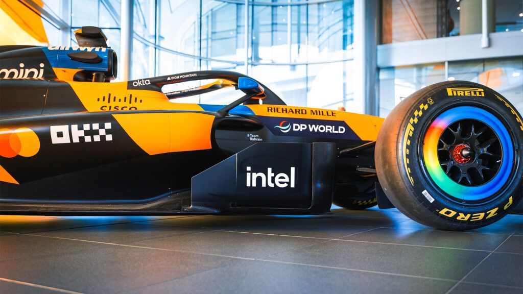 Intel has slapped its logo on the side of McLaren's F1 car as it chucks chips at the team