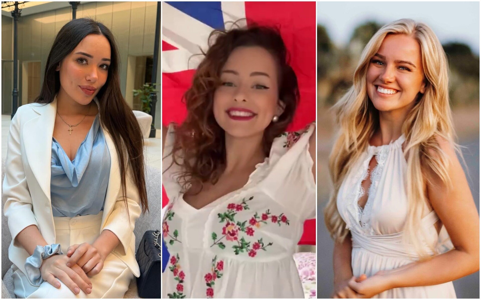 Right-wing influencers, from left to right: Ada Lluch, Saskia Teague and Eva Vlaardingerbroek