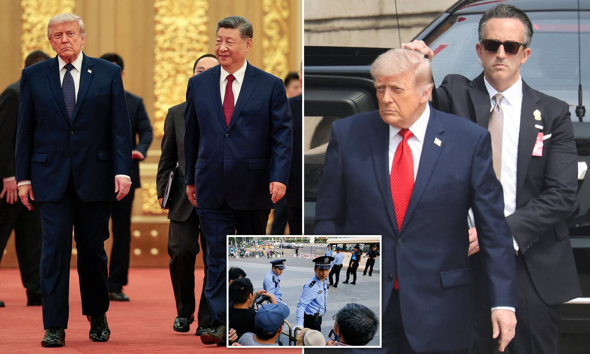 Moment 'skirmish' breaks out between Trump's Secret Service and Chinese ...