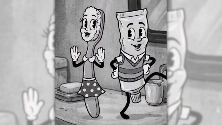 Alleged vintage TV ad shows toothpaste tube squirting into toothbrush's ...