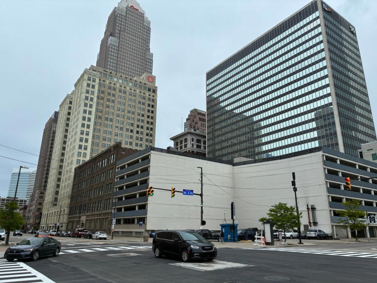 Downtown sinkhole repaired after two months, just in time for Cleveland ...
