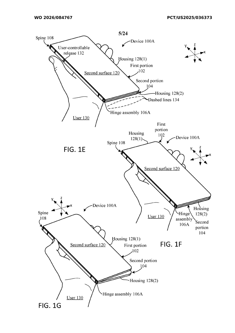 Microsoft patent reveals spring-loaded folding phone hinge for canceled ...