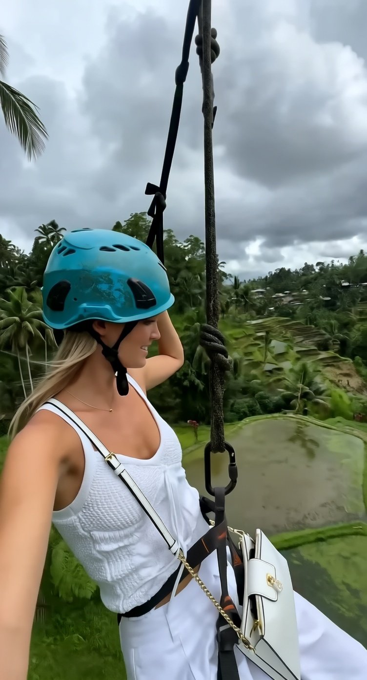 Zip lining in Bali
