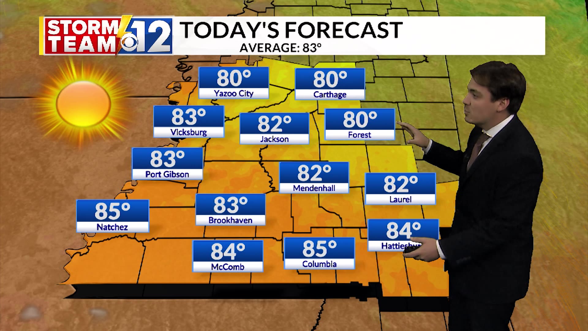 12:00 pm Thursday weather update
