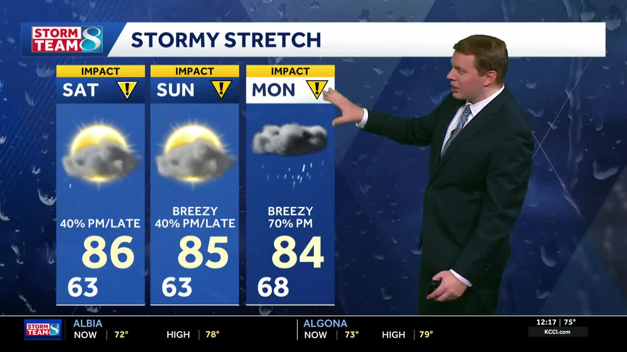 Iowa weather: Strong storms return this weekend