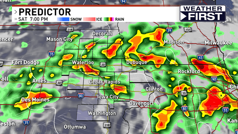Rounds of storms expected in eastern Iowa, some could be strong to severe