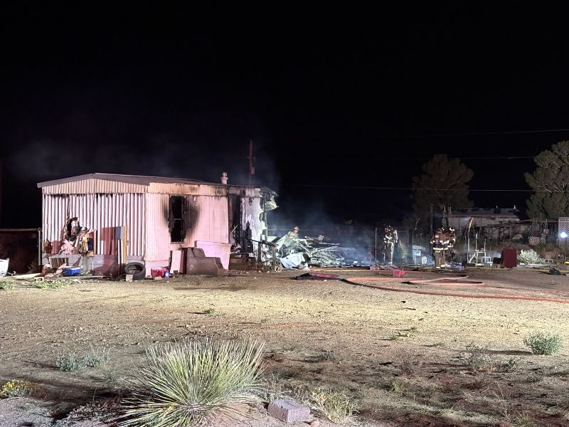 Doña Ana County mobile home destroyed in fire