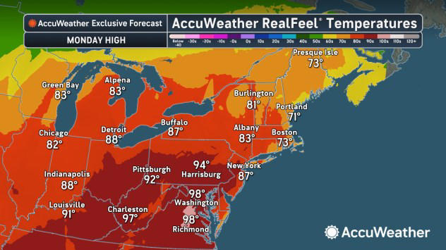 Summerlike heat, humidity to engulf much of East with AccuWeather ...