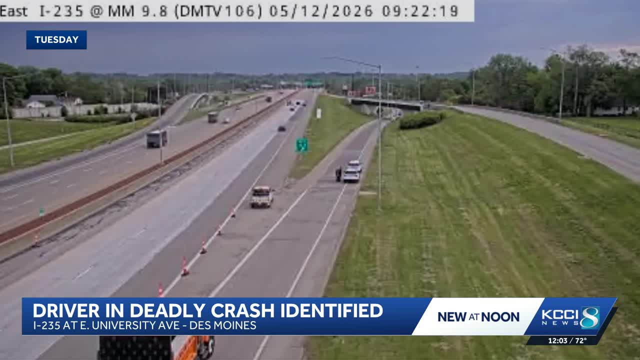 Des Moines police identify man killed in crash Tuesday on I-235