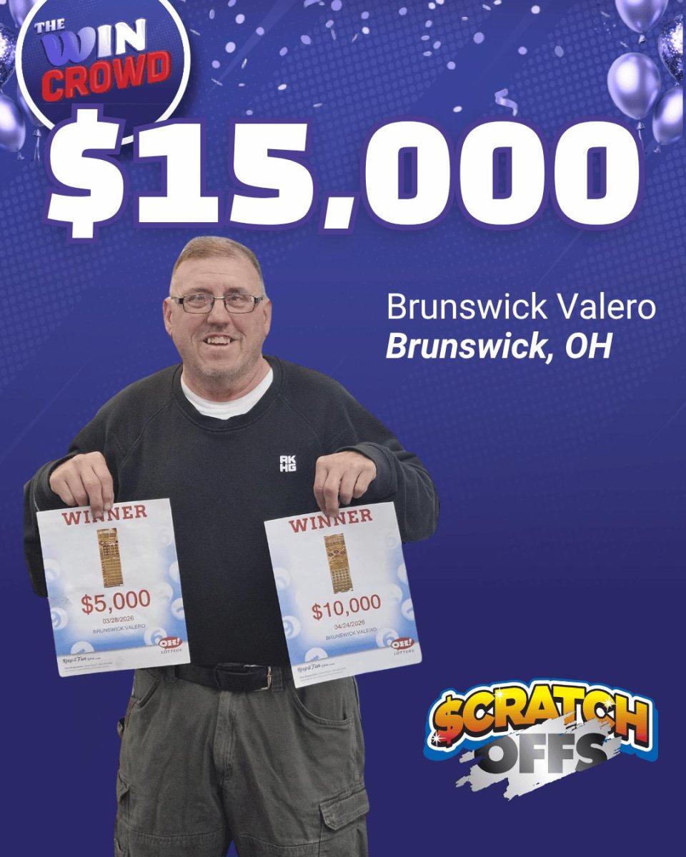 Look: Ohio man wins two lottery prizes in under a month