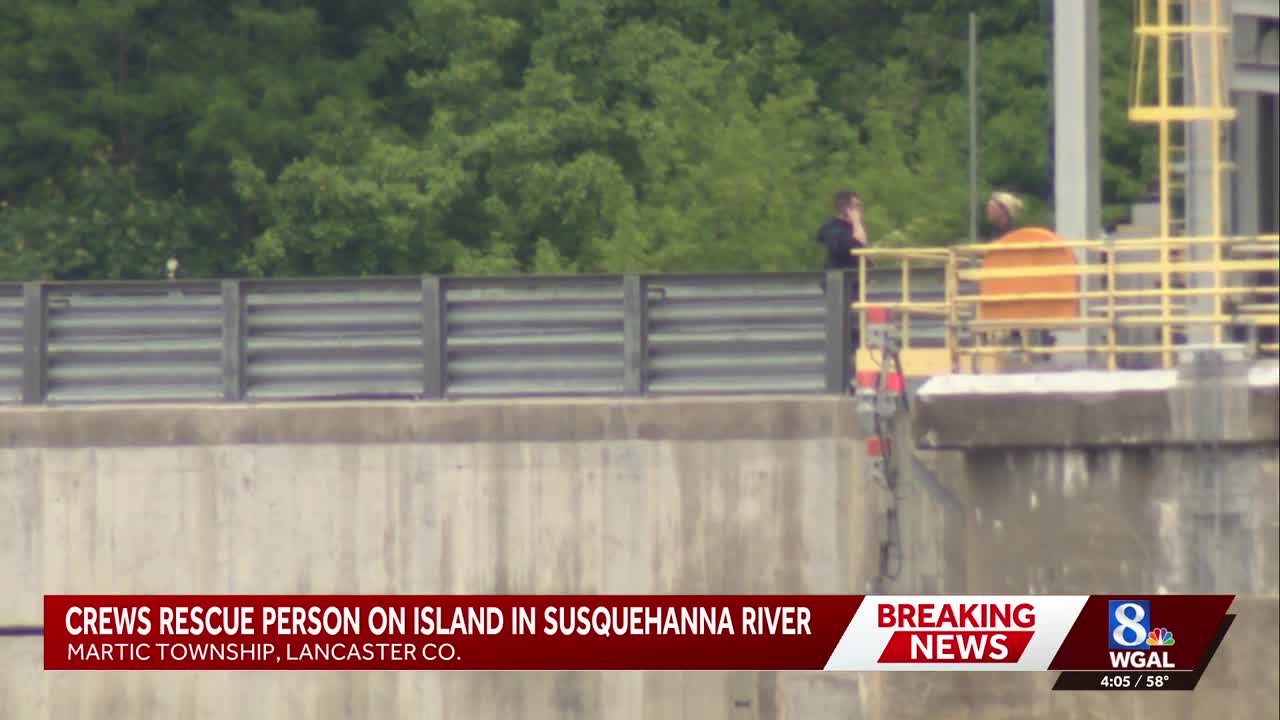 Crews rescue 1 person on an island in the Susquehanna River near ...