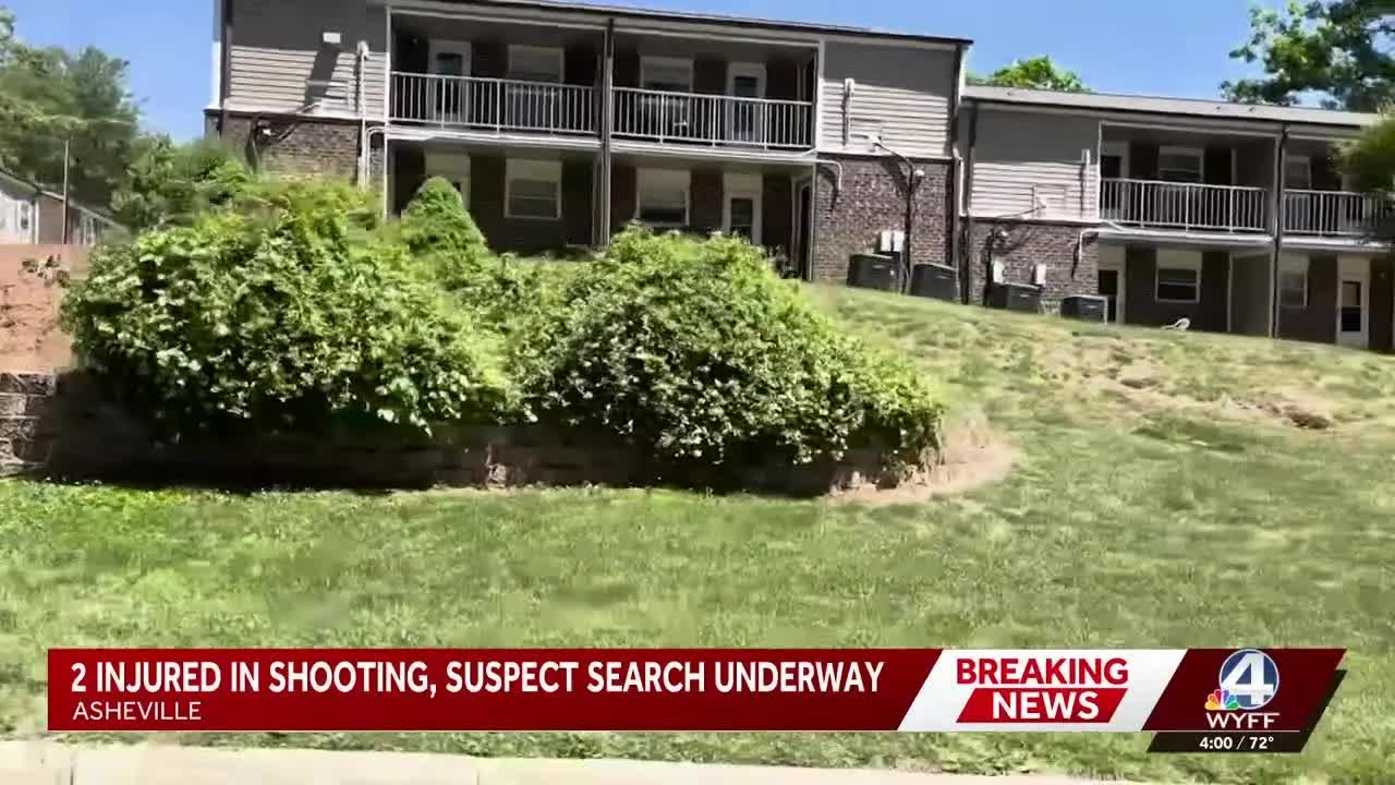 Search for suspect underway after two shot in Asheville
