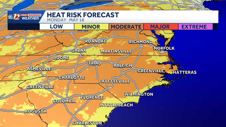 Hot Triad weather brings moderate heat risk