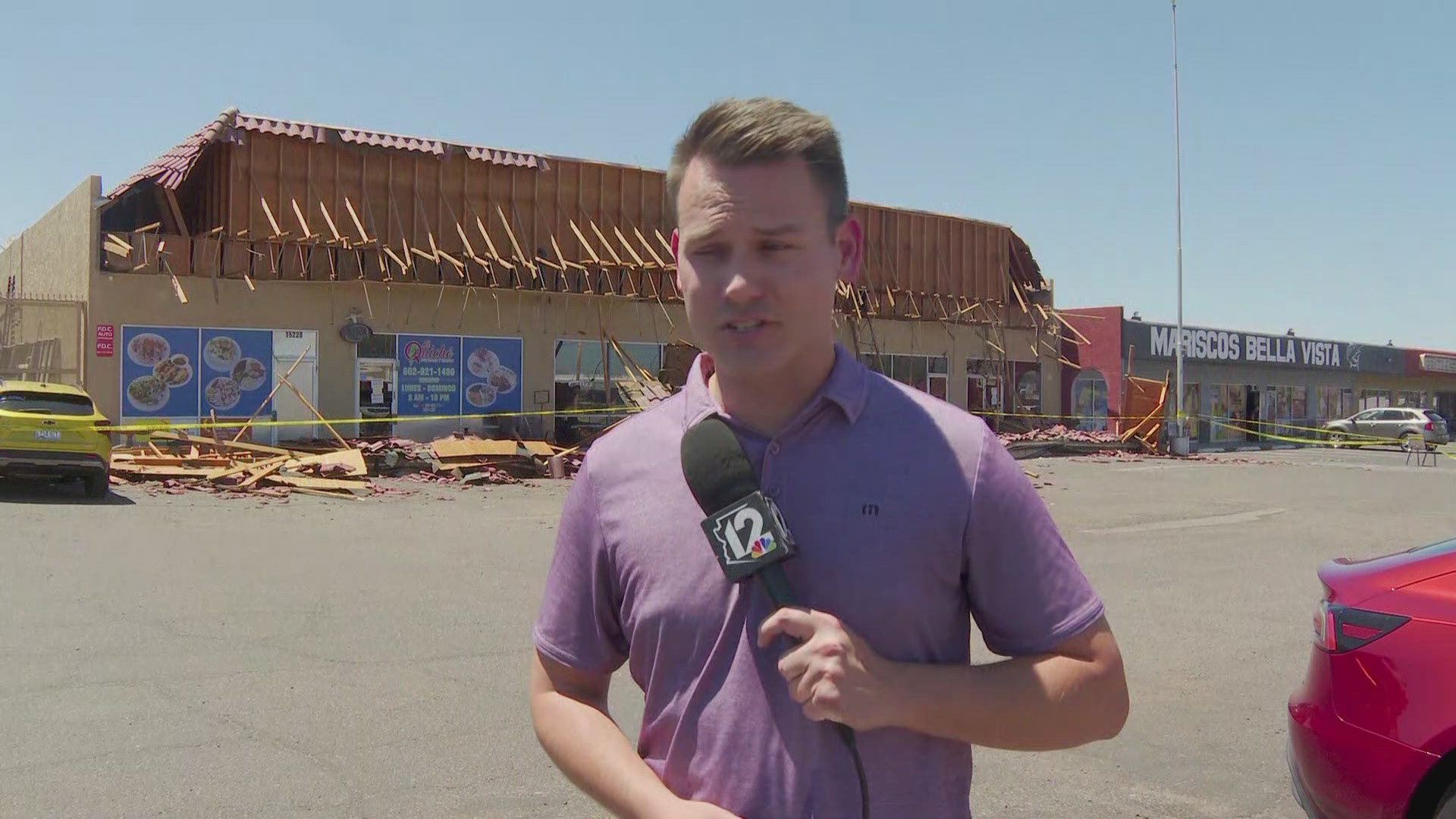 Awning collapses outside business in north Phoenix