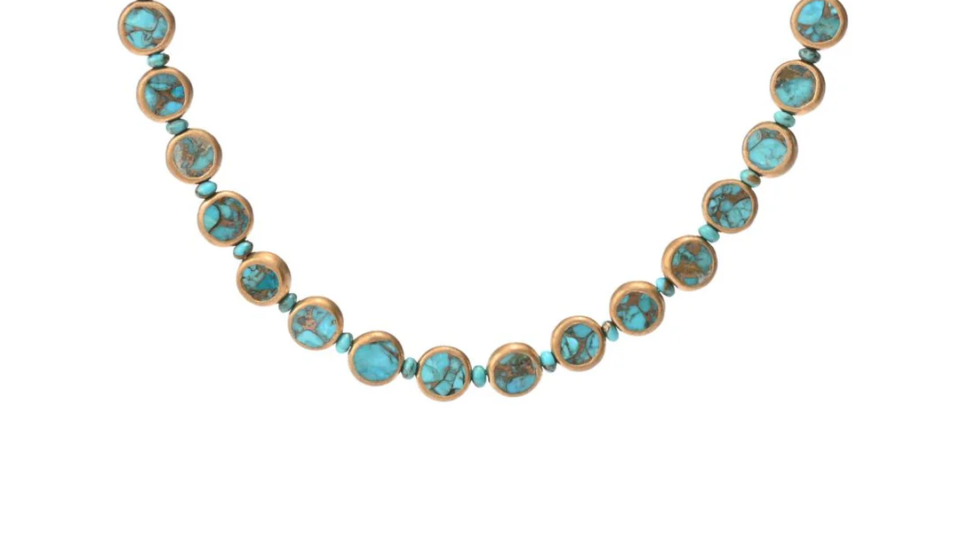 the-southwest-elements-sterling-silver-choice-of-gemstone-coin--gem-bead-necklace