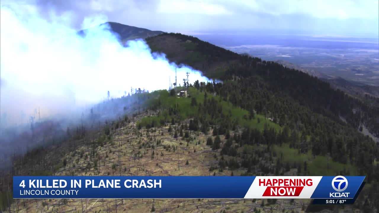 Sky 7 flies over Seven Cabins Fire in Lincoln County