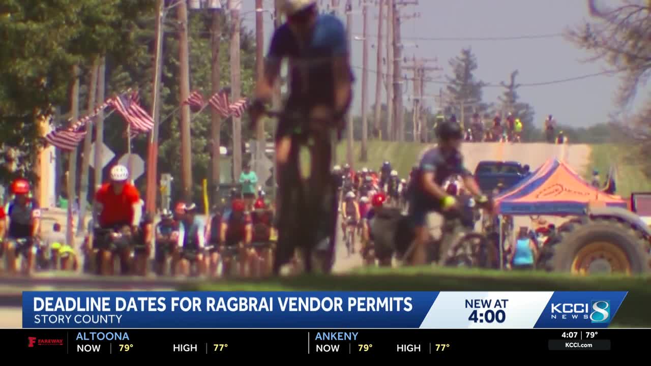 Story County sets vendor permit deadlines for RAGBRAI route