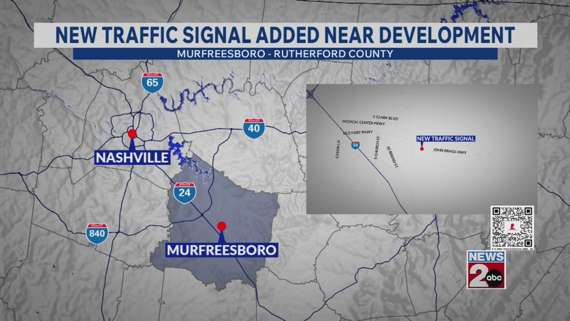 New traffic signal added near Murfreesboro development