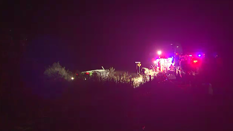 One dead, two others fighting for life in bus rollover on Bruce Highway