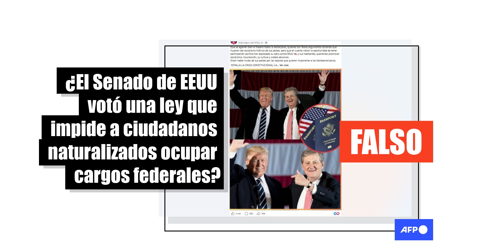 Es falso que el Senado de EEUU aprobó una ley que prohíbe a ...