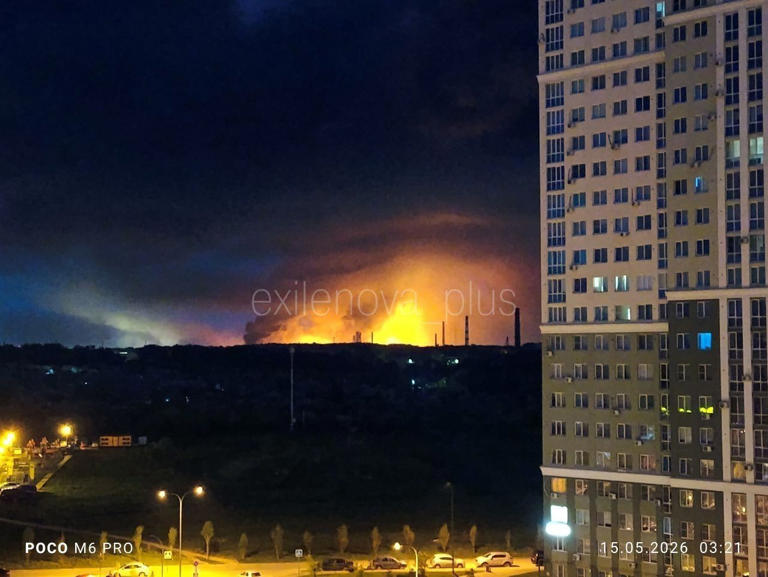Major fire seen after Ukrainian drones reportedly strike oil refinery ...
