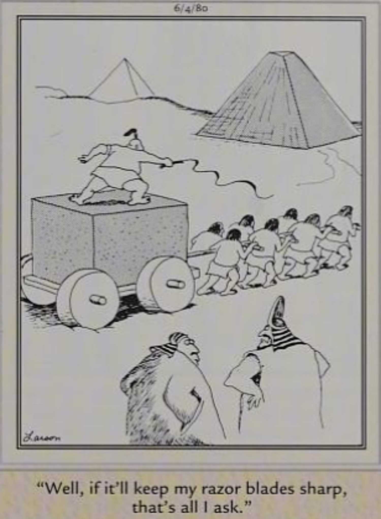 Far Side, June 4, 1980, the truth about the pyramids