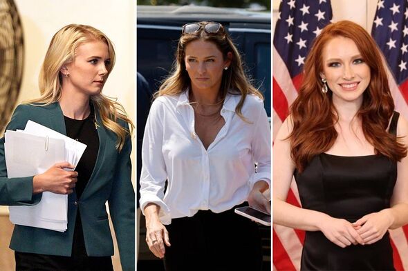 Donald Trump's three female aides attending to him while Melania avoids ...