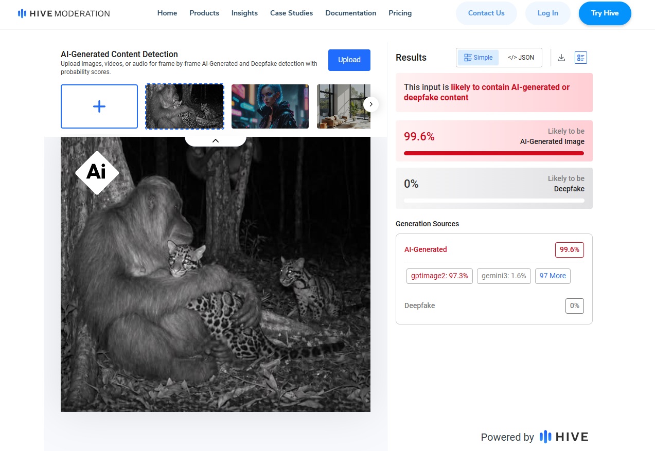 AI image of 'impossible' wildlife encounter hampers conservation work ...